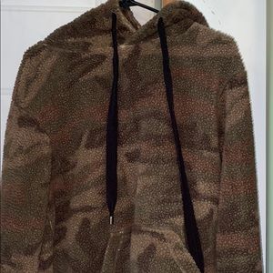 Camo Fleece Hooded Sweatshirt